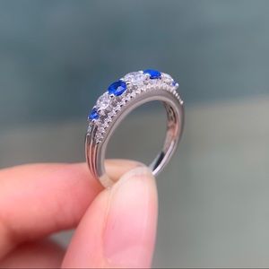 Jewelry - 925 silver wedding band promise Bridal Pave Ring Jewelry - 925 silver wedding band promise Bridal Pave Ring